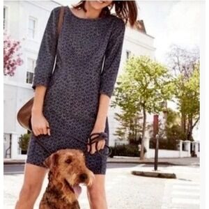 Boden Dusty Purple Gray Hannah Heart Print Corduroy Pocket  Dress Size US 6L‎